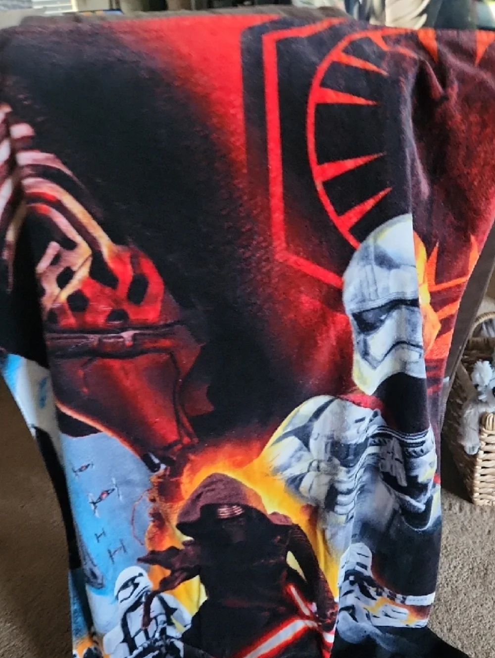 Disney Star Wars Red Black Blue Graphic Bath Towel
